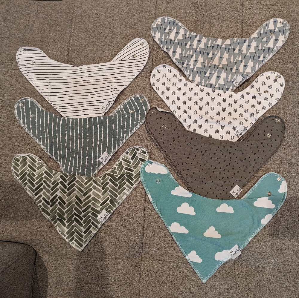 7 Copper Pearl Bandana Bibs